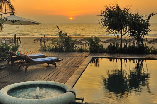 Aureum Resort et Spa à Ngapali Agence voyage spécialiste spécialisée valais suisse romande français francophone privé à la carte sur mesure en mode voyage séjour vacances birmanie myanmar ngapali ngew saung yangon bagan mandalay lac inle inlé hého